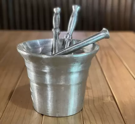 PILÃO C/ SOCADOR DE ALUMINIO FUNDIDO