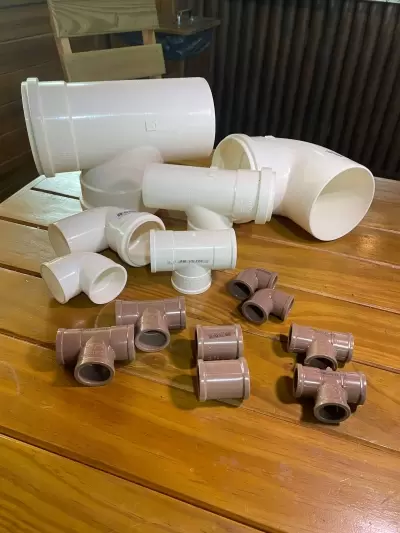 Kit Conexões PVC Agua , Esgoto – Joelho, Tê e Luva